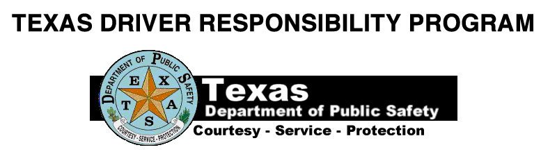 Incentive Program by the Texas DPS Driver Responsibility Program