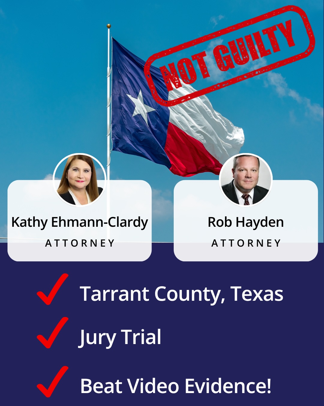 Assault Family Violence Not Guilty in Tarrant County. Dunham & Jones