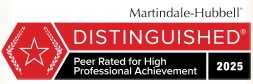 Martindale Hubbell DISTINGUISHED 2025