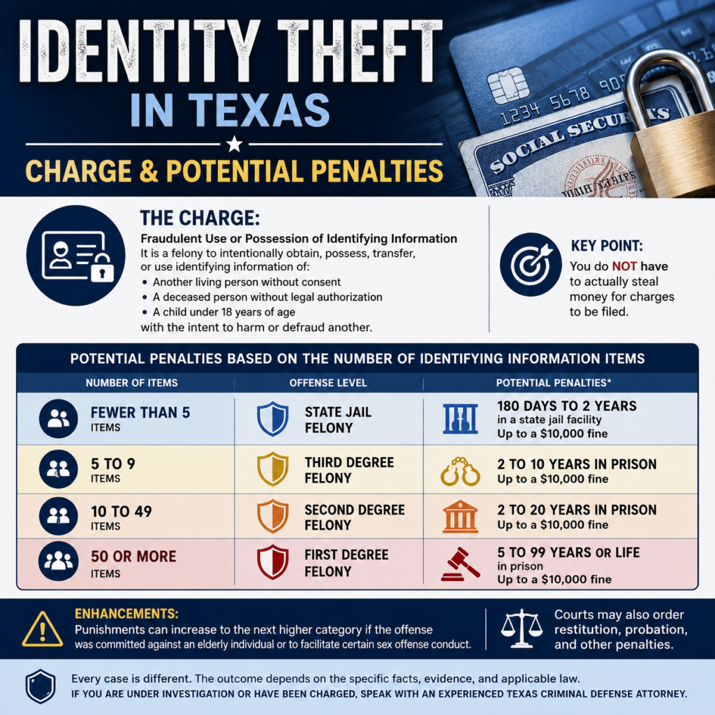 Identity Theft Penalties in Texas